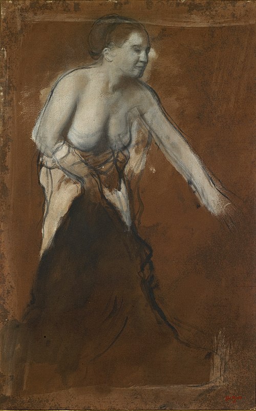 Jeune femme à demi-dévêtue, 1867, Edgar Degas