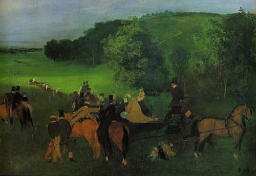 Sur le champ de course, 1861, Edgar Degas