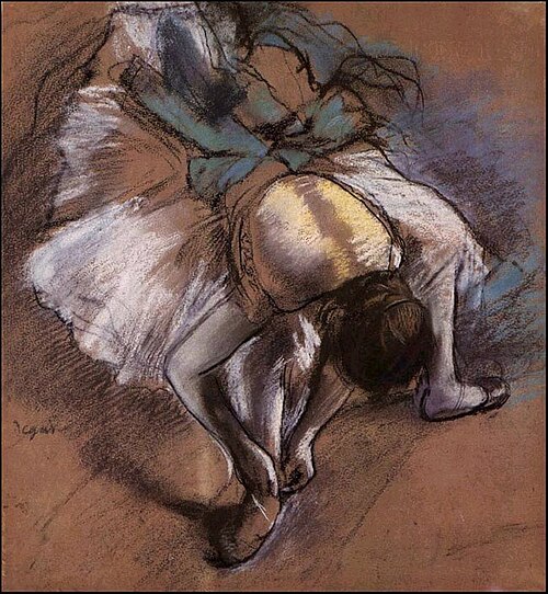 Dancer Adjusting Her Slipper, 1880, Edgar Degas