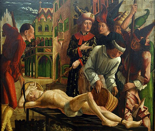Martyrdom St. Lawrence, 1480, Michael Pacher