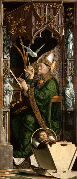 Saint Ambrose from Milan, 1480, Michael Pacher