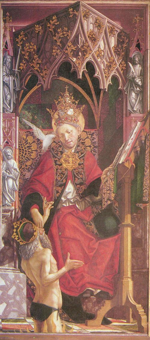 Kirchenväteraltar: Papst Gregor der Große, 1471, Michael Pacher