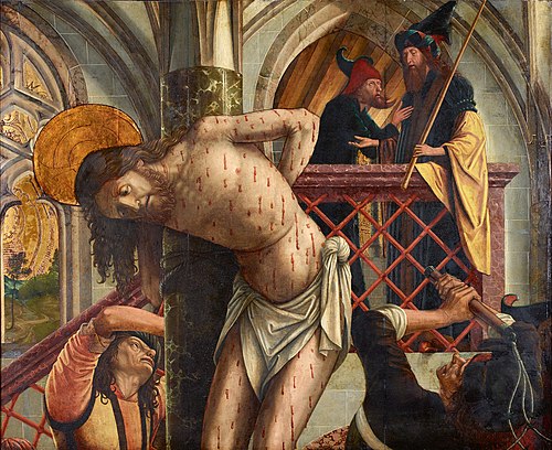 Flagellation of Christ, 1474, Michael Pacher