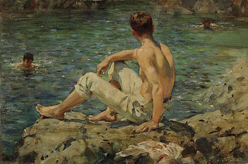 Green and Gold, 1920, Henry Scott Tuke