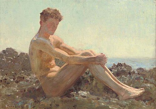 The Sun-bather, 1911, Henry Scott Tuke