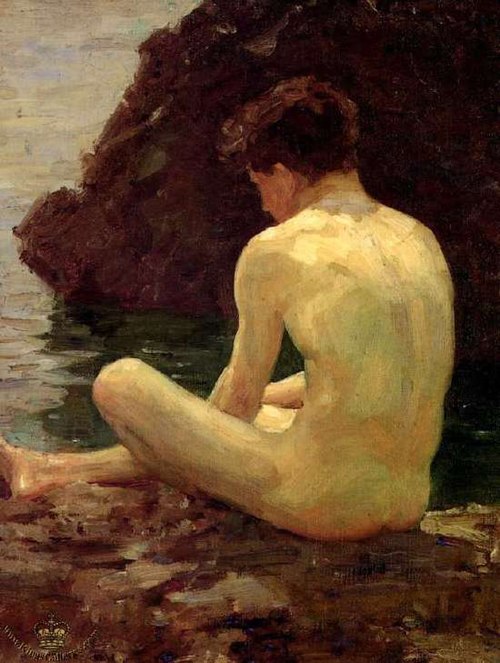 July Sun, 1913, Henry Scott Tuke