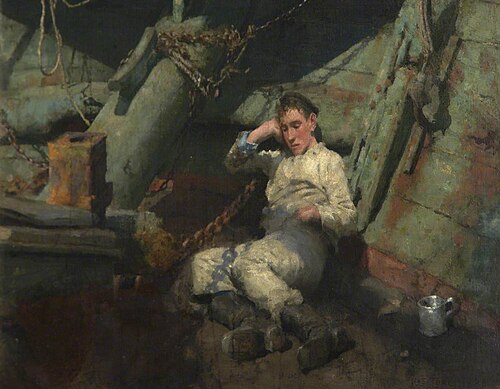 Taking a Spell, 1886, Henry Scott Tuke