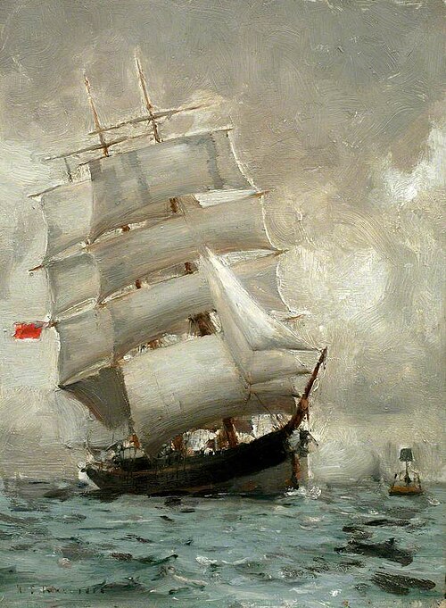 Rounding the Manacle Buoy, 1888, Henry Scott Tuke