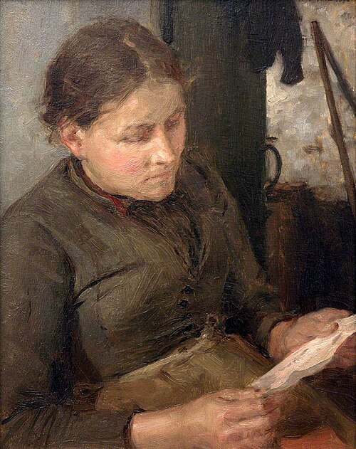 Study for 'The Message' (Elizabeth Jane Fouracre), 1890, Henry Scott Tuke