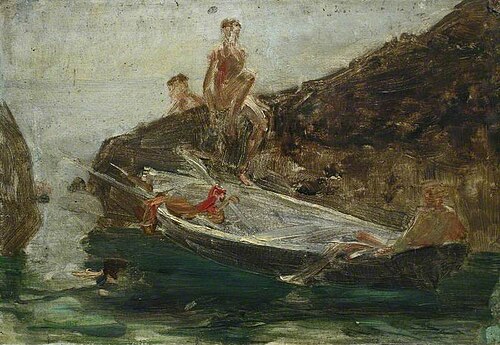 Sketch for 'The Swimmers' Pool', 1895, Henry Scott Tuke