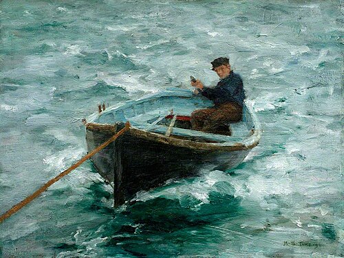In Tow, 1893, Henry Scott Tuke