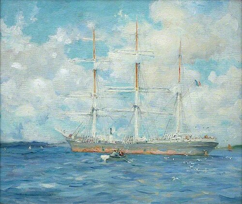 French Barque in Falmouth Bay, 1902, Henry Scott Tuke