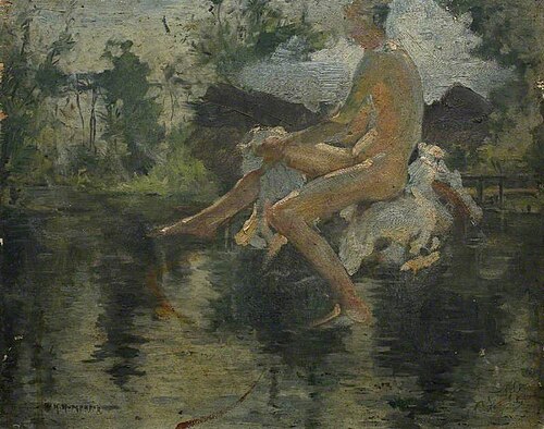 Sketch of a Seated Boy (verso), 1917, Henry Scott Tuke