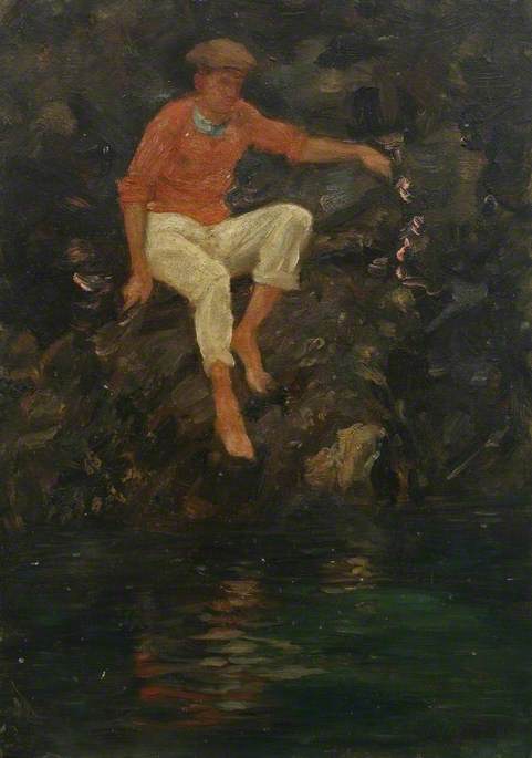 Charlie Mitchell on the Rocks, , Henry Scott Tuke