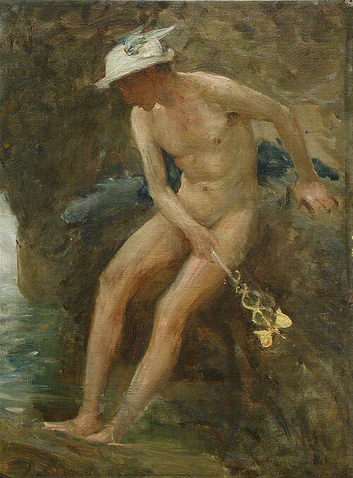 Sketch for 'Hermes at The Pool', 1900, Henry Scott Tuke