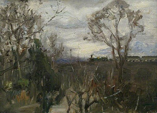 Trees and Hanwell Viaduct, , Henry Scott Tuke