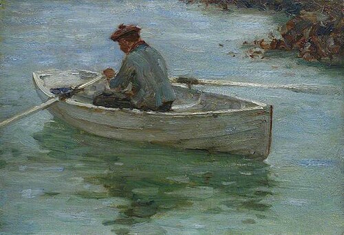Boy in a Dinghy, , Henry Scott Tuke