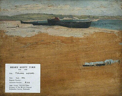 Torcross Sketches (verso), , Henry Scott Tuke