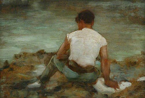 Sketch for 'The Three Companions', 1904, Henry Scott Tuke