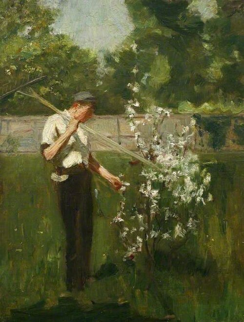 Boy with a Grass Rake, 1903, Henry Scott Tuke