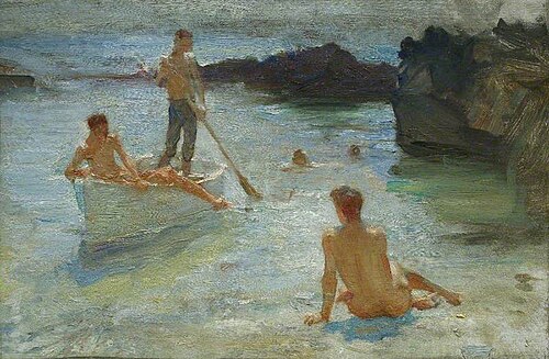 Sketch for 'Morning Splendour', 1921, Henry Scott Tuke
