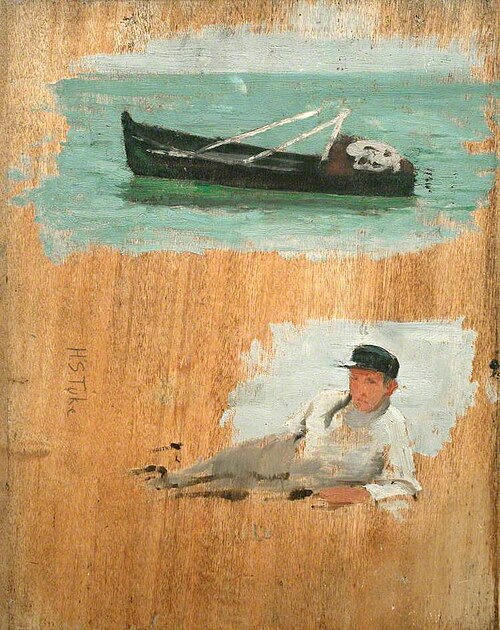 Torcross Sketches (recto), , Henry Scott Tuke