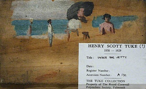Figures on a Beach (verso), , Henry Scott Tuke
