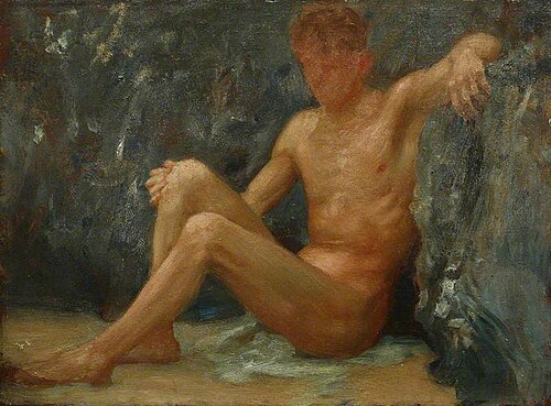 Bather Seated, , Henry Scott Tuke