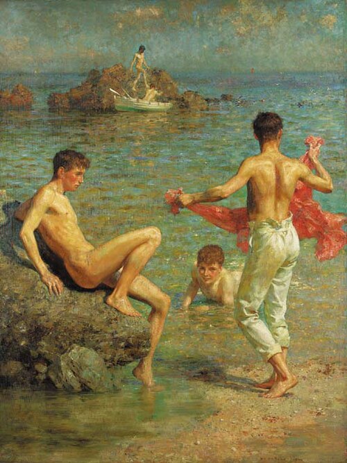 Gleaming waters, 1910, Henry Scott Tuke