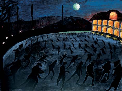 Die Schlittschuhläufer, 1950, Marianne von Werefkin