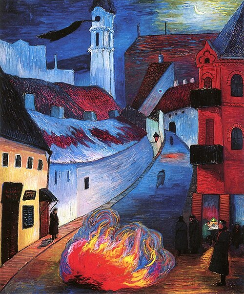Police station in Vilnius, 1914, Marianne von Werefkin