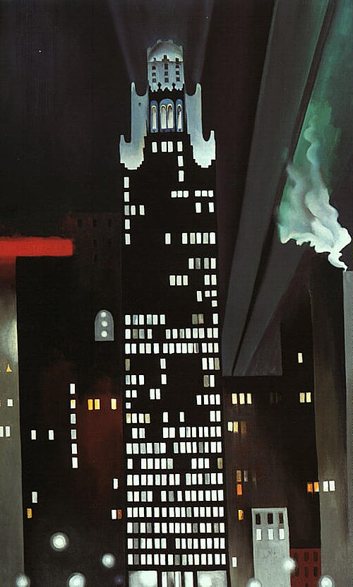 Radiator Building—Night, New York, 1927, Georgia O'Keeffe