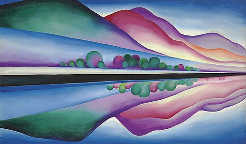 Lake George Reflection, , Georgia O'Keeffe