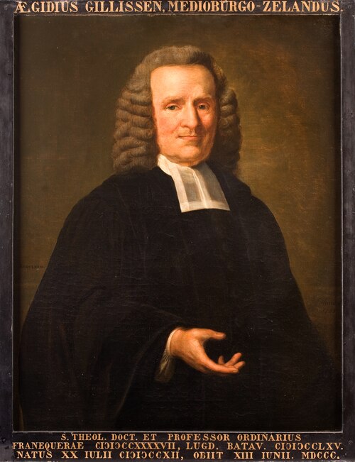 Portret van Aegidius Gillissen, hoogleraar Godgeleerdheid te Leiden, 1785, Jean Humbert de Superville