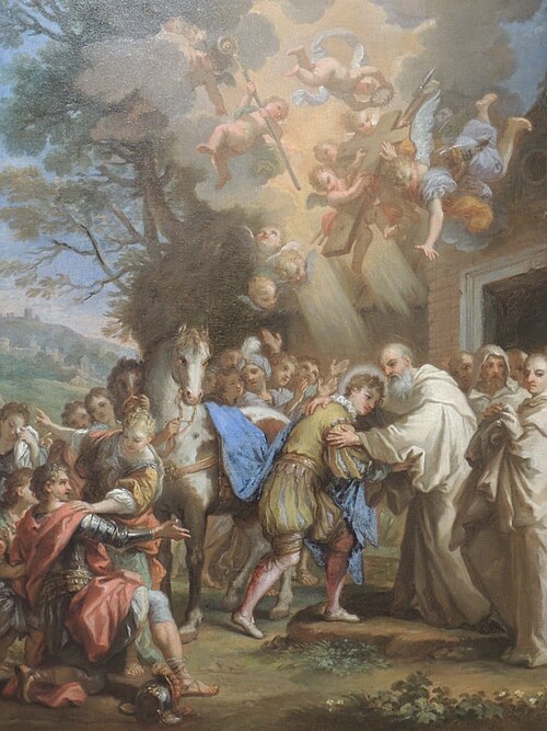 Entrée de Saint Bernard à Cîteaux, 1700, Giuseppe Passeri