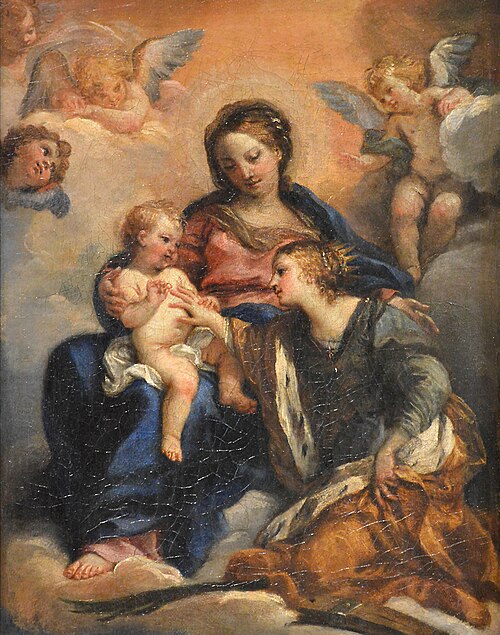 The Mystic Marriage of St. Catherine, 1700, Giuseppe Passeri