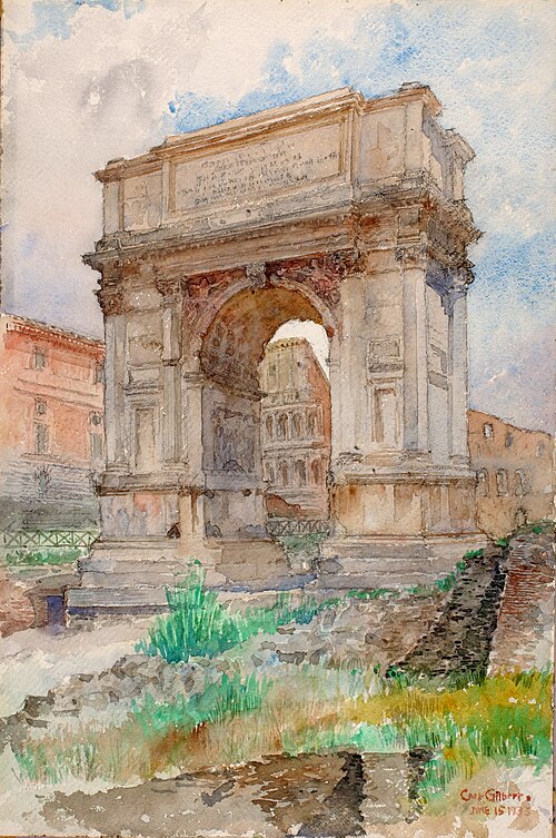 Arch of Titus, Rome, 1933, Cass Gilbert