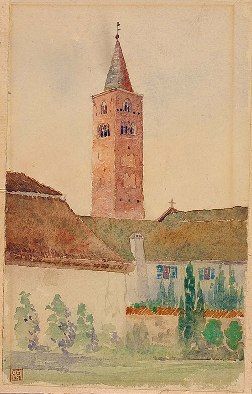Church Tower, Italy, 1898, Cass Gilbert