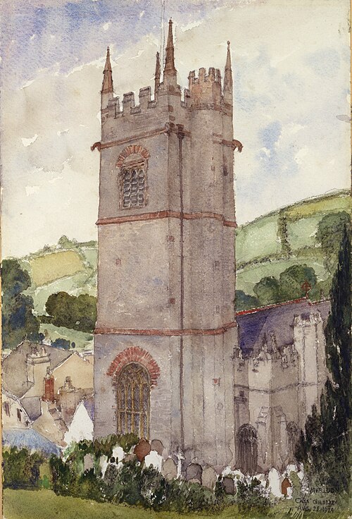 Church Tower, Marldon, 1924, Cass Gilbert