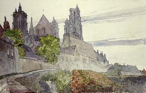 Laon Cathedral, France, 1913, Cass Gilbert