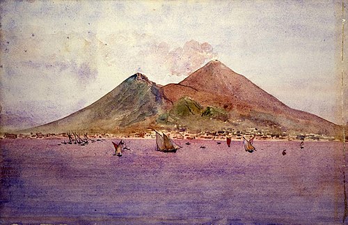 Mt. Vesuvius from the Bay of Naples, 1905, Cass Gilbert