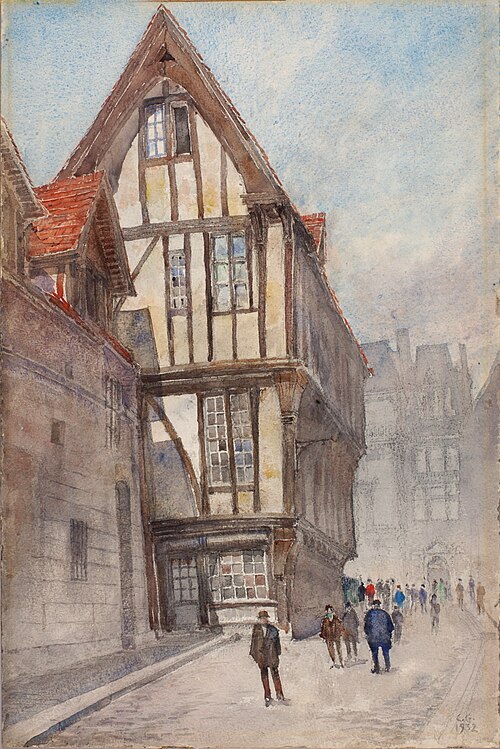 Old House in Rouen, 1932, Cass Gilbert