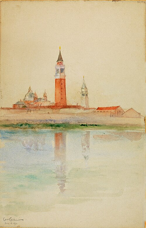 San Giorgio Maggiore, Venice, 1898, Cass Gilbert