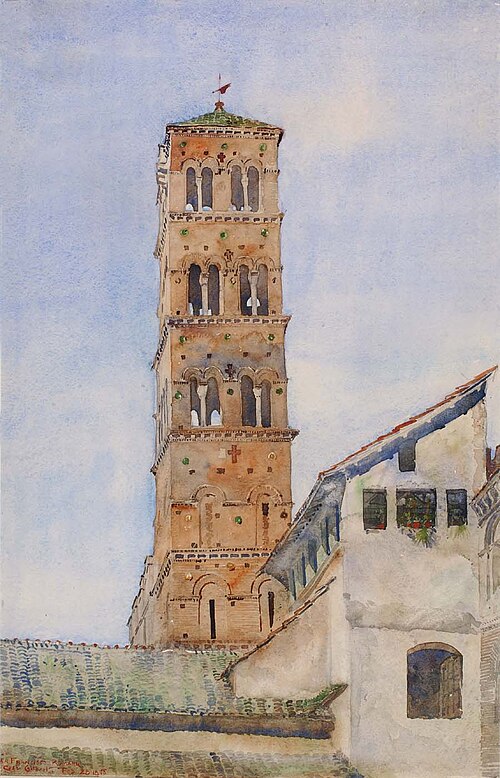 Tower, San Francisco Romano, Rome, 1898, Cass Gilbert