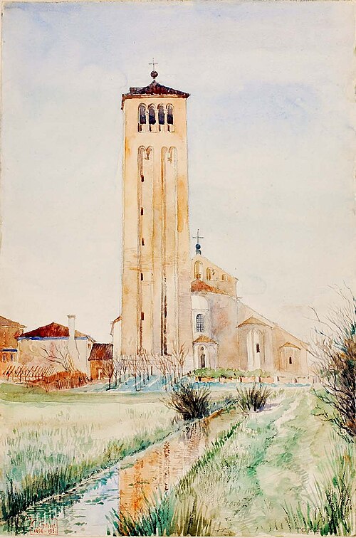 The Tower, Cathedral of Torcello, 1907, Cass Gilbert