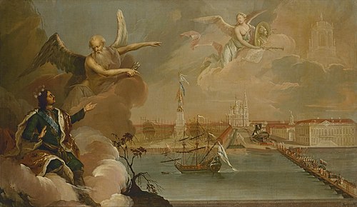 Allegory of the Victory of the Russian Fleet over the Turks in the Turkish War of 1768-1774, 1777, Heinrich Buchholz