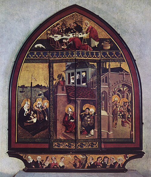 Anointing the Feet of Jesus in the House of Simon, the Pharisee, 1431, Lukas Moser