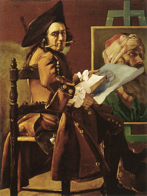 Autoportrait au chevalet, 1746, Pierre Subleyras
