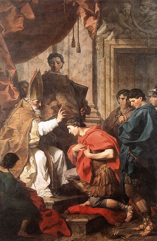 St Ambrose Absolving Theodosius, 1745, Pierre Subleyras