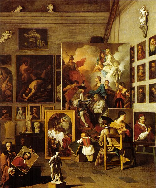 L'Atelier du peintre, 1740, Pierre Subleyras